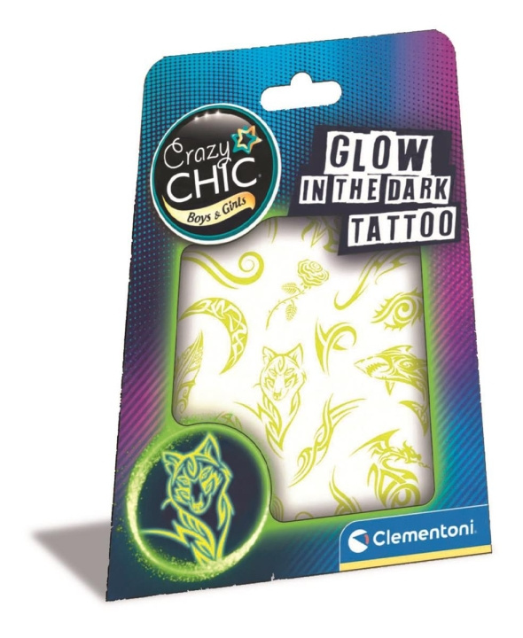 Clementoni Crazy Chic Glow in the dark Tattoo in the group TOYS, KIDS & BABY PRODUCTS / Toys / Crafts at TP E-commerce Nordic AB (C81851)