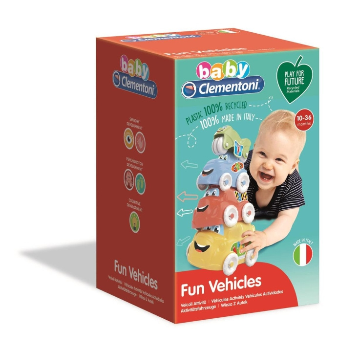 Clementoni Stacking Vehicles (100% Recycled) in the group TOYS, KIDS & BABY PRODUCTS / Baby toys / Activity toys at TP E-commerce Nordic AB (C81870)