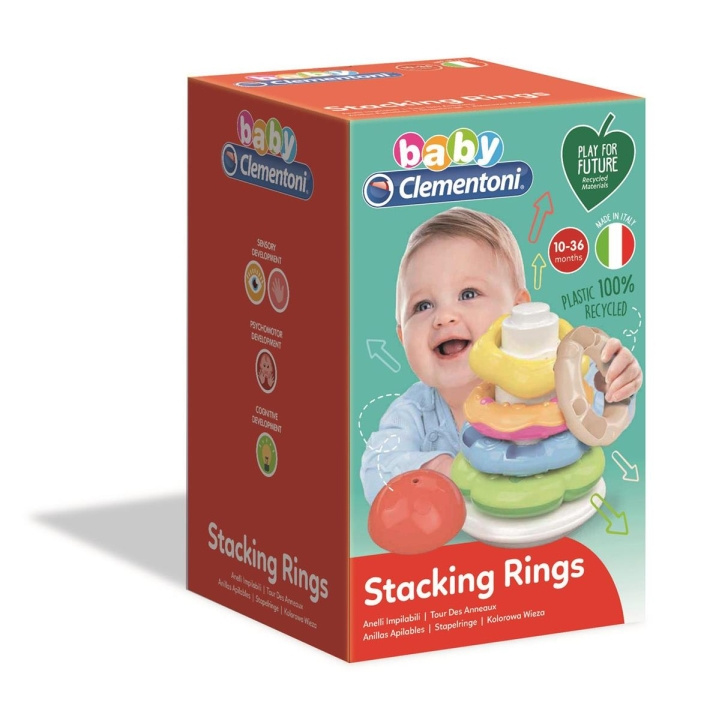 Clementoni Stacking Rings (100% Recycled) in the group TOYS, KIDS & BABY PRODUCTS / Baby toys / Activity toys at TP E-commerce Nordic AB (C81871)