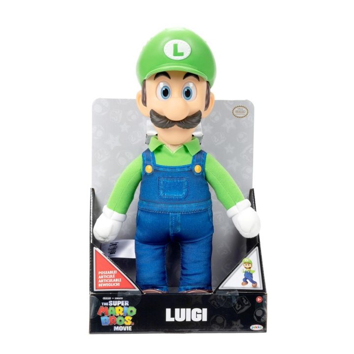 JAKKS Pacific Super Mario Movie Premium Posable Plush 15 Inch Luigi in the group TOYS, KIDS & BABY PRODUCTS / Baby toys / stuffed animals at TP E-commerce Nordic AB (C81911)