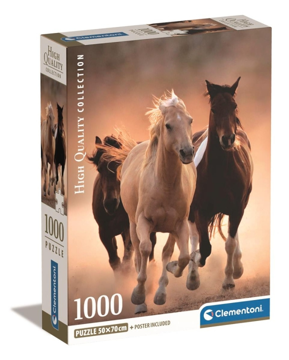 Clementoni 1000 pcs CB High Quality Collection Running Horses in the group TOYS, KIDS & BABY PRODUCTS / Toys / Puzzles at TP E-commerce Nordic AB (C81953)