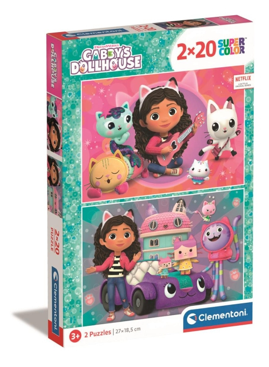 Clementoni 2x20 pcs Puzzles Kids Gabby\'s Dollhouse in the group TOYS, KIDS & BABY PRODUCTS / Toys / Puzzles at TP E-commerce Nordic AB (C82049)