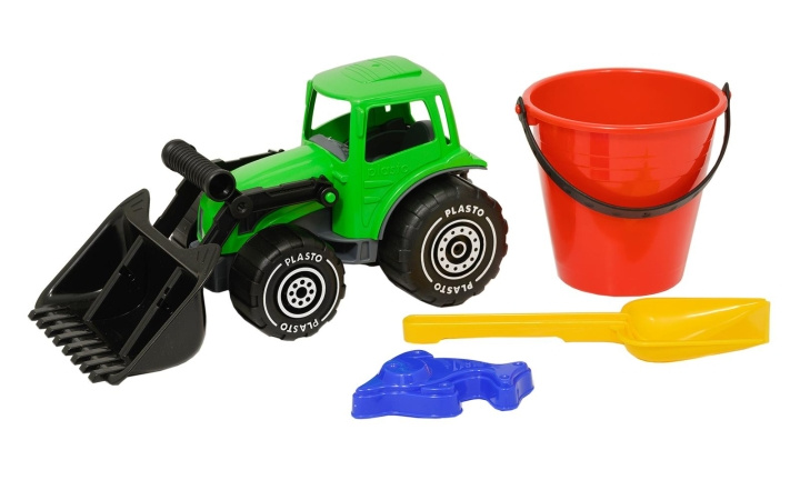 Plasto Sandset med traktor, hink, spade & sandform in the group TOYS, KIDS & BABY PRODUCTS / Outdoor toys / Garden toys at TP E-commerce Nordic AB (C82070)