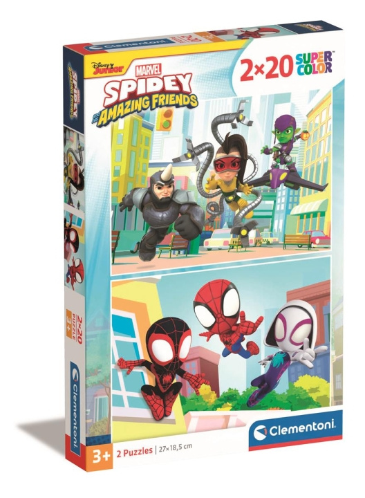 Clementoni 2x20 pcs Puzzles Spidey and his Amazing Friends in the group TOYS, KIDS & BABY PRODUCTS / Toys / Puzzles at TP E-commerce Nordic AB (C82076)