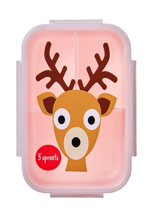 3 Sprouts Bento Box - Pink Deer in the group TOYS, KIDS & BABY PRODUCTS / Eat & Drink / Children\'s tableware at TP E-commerce Nordic AB (C82375)