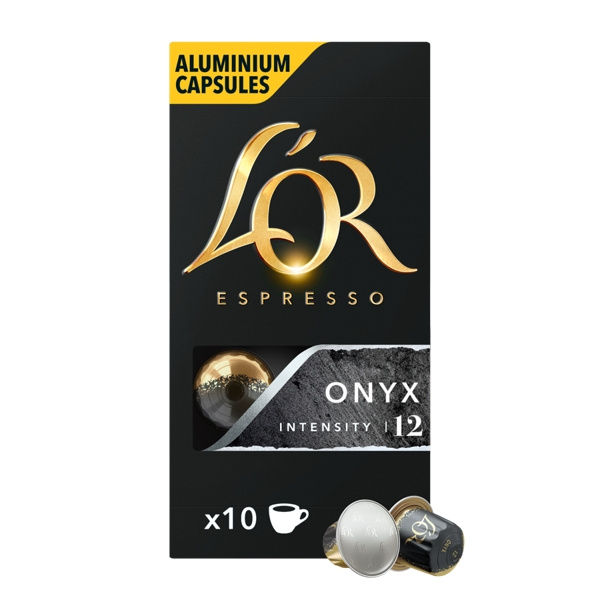 Philips L\'Or L\'OR Capsules - Espresso Onyx - Coffee Capsules - 10 pcs in the group HOME, HOUSEHOLD & GARDEN / Household appliances / Coffee makers and accessories / Coffee capsules at TP E-commerce Nordic AB (C82513)