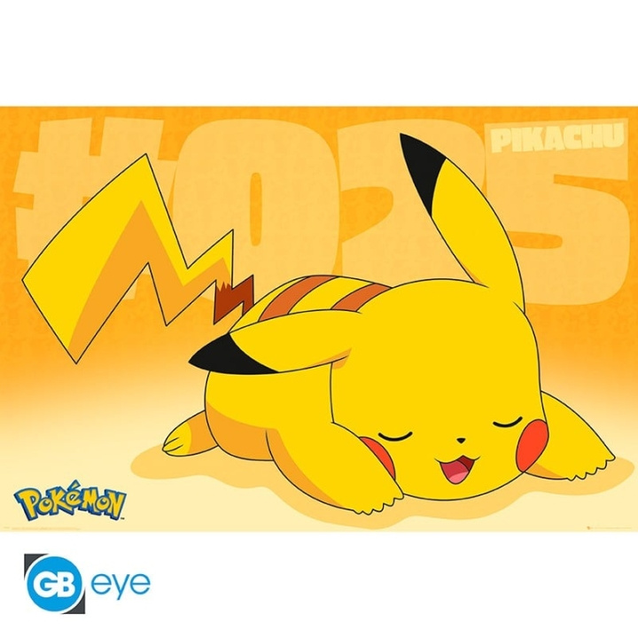 Abysse POKEMON - Poster Maxi 91.5x61 - Pikachu Asleep in the group Sport, leisure & Hobby / Fun stuff / Fun stuff at TP E-commerce Nordic AB (C82533)