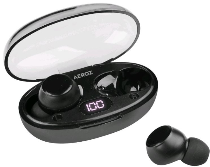 AEROZ TWS-1010 BLACK - True Wireless Earbuds in the group HOME ELECTRONICS / Audio & Picture / Headphones & Accessories / Headphones at TP E-commerce Nordic AB (C82541)