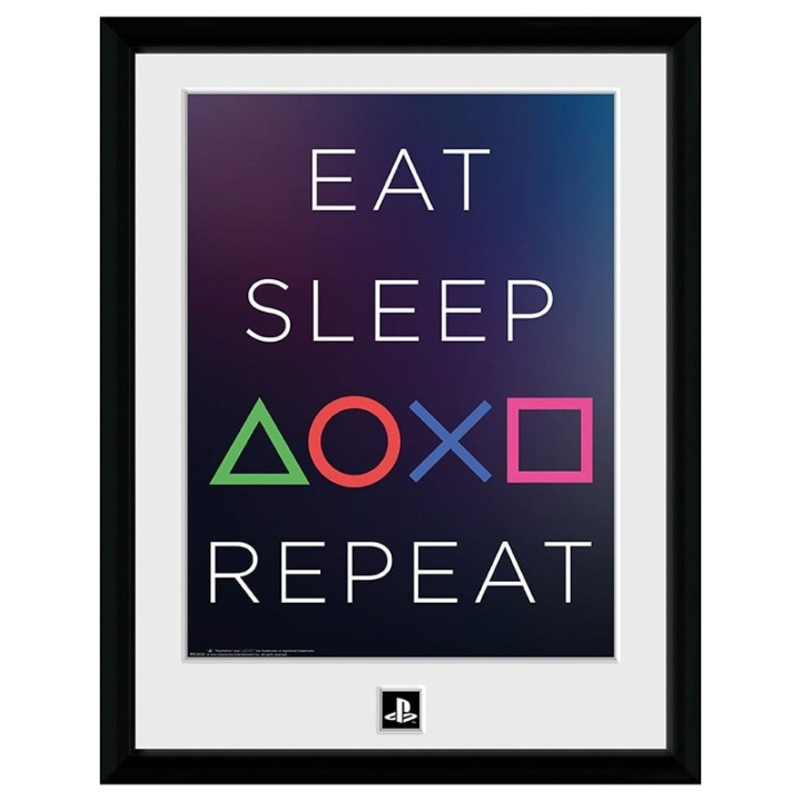 Abysse PLAYSTATION - Framed print Eat Sleep Repeat (30x40) in the group Sport, leisure & Hobby / Fun stuff / Fun stuff at TP E-commerce Nordic AB (C82544)