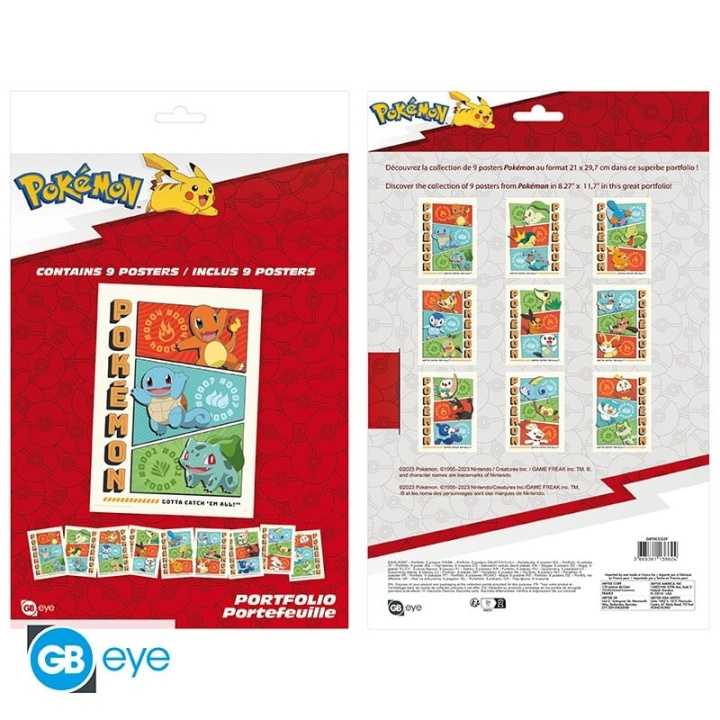 Abysse POKEMON - Portfolio 9 posters Starters in the group Sport, leisure & Hobby / Fun stuff / Fun stuff at TP E-commerce Nordic AB (C82619)