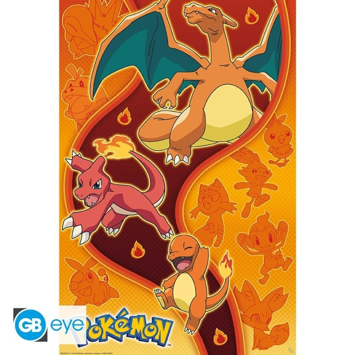 Abysse POKEMON - Poster Maxi 91.5x61 - Fire Type in the group Sport, leisure & Hobby / Fun stuff / Fun stuff at TP E-commerce Nordic AB (C82620)