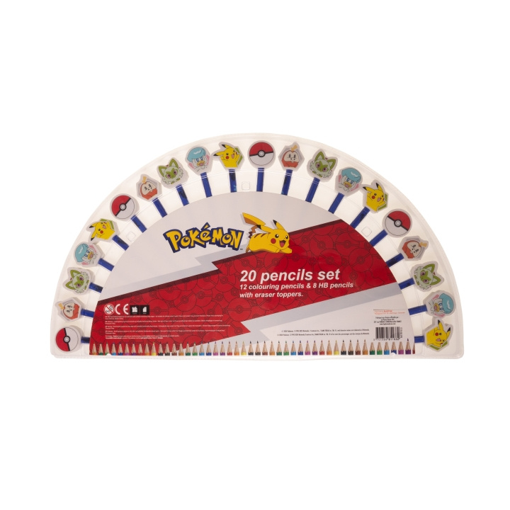 Pokémon Pencil SET w/toppers (20-pack) (161707053) in the group TOYS, KIDS & BABY PRODUCTS / Toys / Crafts at TP E-commerce Nordic AB (C82655)