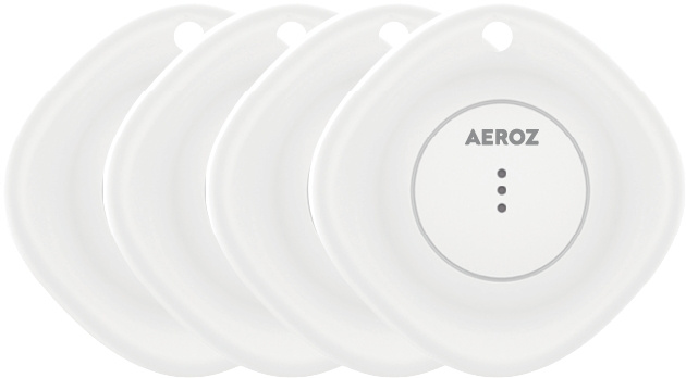 AEROZ TAG-1000 White (4-pack) Key finder for use with iPhone - Works with Apple Find My app in the group SMARTPHONE & TABLETS / Other accessories / Other at TP E-commerce Nordic AB (C82767)