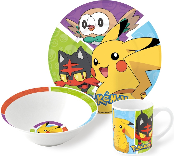 Pokémon Stor - 3-Piece Ceramic Gift Set - Pokémon (36965) in the group TOYS, KIDS & BABY PRODUCTS / Eat & Drink / Children\'s tableware at TP E-commerce Nordic AB (C82777)