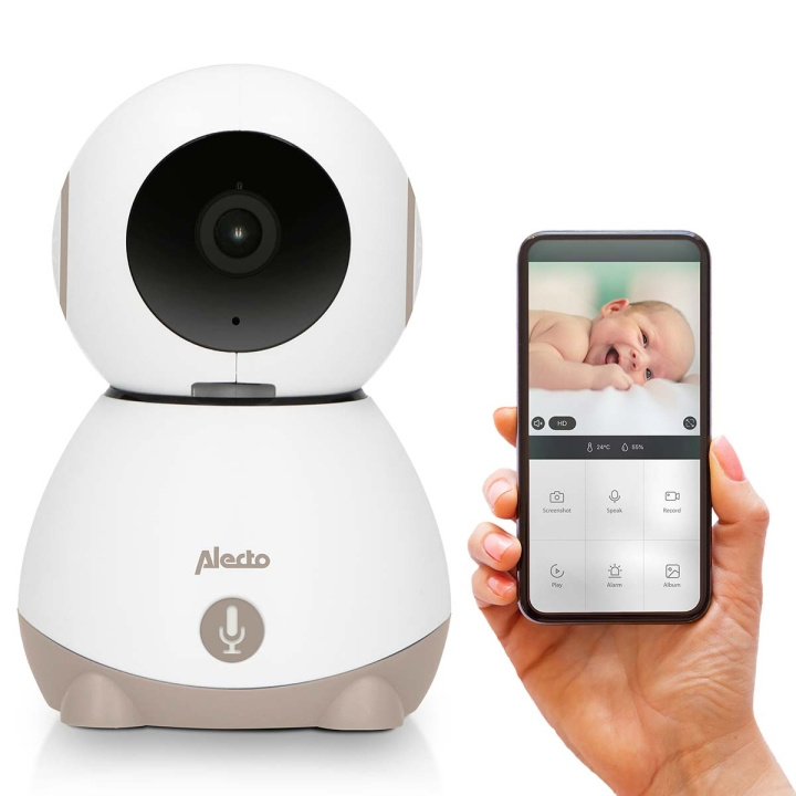 Alecto WiFi baby monitor with camera White/Taupe in the group TOYS, KIDS & BABY PRODUCTS / Children\'s safety / Baby guards at TP E-commerce Nordic AB (C82798)