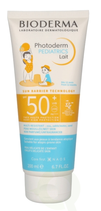 Bioderma Photoderm Pediatrics Lait Spf50 200 ml in the group BEAUTY & HEALTH / Skin care / Tanning / Sunscreen at TP E-commerce Nordic AB (C82859)