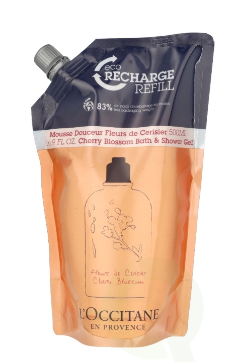 L\'Occitane Cherry Blossom Bath & Shower Gel - Refill 500 ml in the group BEAUTY & HEALTH / Skin care / Body health / Bath & Shower gels at TP E-commerce Nordic AB (C82873)