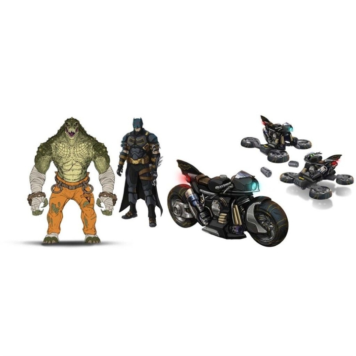 BATMAN Batcycle with 10 cm Killer Croc & Batman (6067444) in the group TOYS, KIDS & BABY PRODUCTS / Toys / Toys at TP E-commerce Nordic AB (C83034)