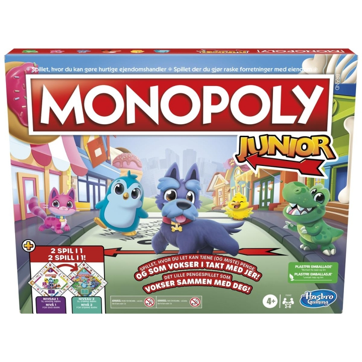 Hasbro Monopoly Junior 2 Games in 1 (DK/NO) in the group TOYS, KIDS & BABY PRODUCTS / Toys / Board games / Children\'s games at TP E-commerce Nordic AB (C83300)