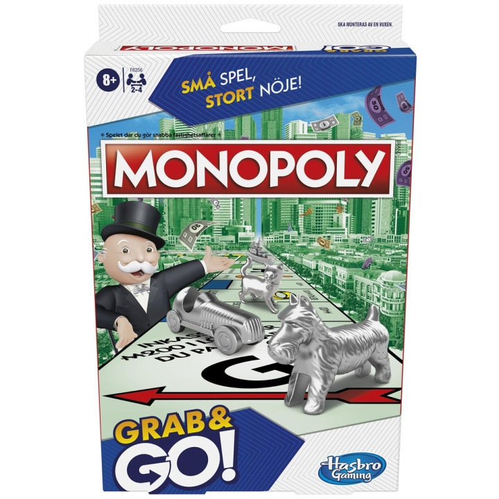 Hasbro Grab & Go Monopoly (SE/FI) in the group TOYS, KIDS & BABY PRODUCTS / Toys / Board games / Family Games at TP E-commerce Nordic AB (C83347)