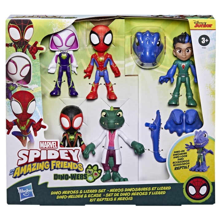 Spidey and his Amazing Friends Dino Webs Heroes & Lizard Set in the group TOYS, KIDS & BABY PRODUCTS / Toys / Figures & Miniatures at TP E-commerce Nordic AB (C83511)