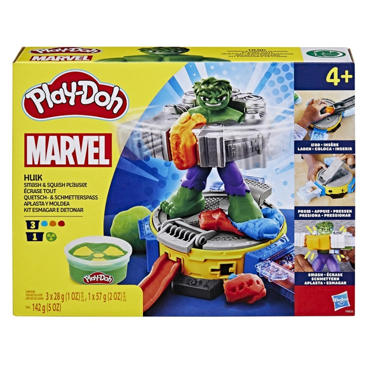 Play-Doh Marvel Hulk & Squish Playset in the group TOYS, KIDS & BABY PRODUCTS / Toys / Clay, play sand and accessories at TP E-commerce Nordic AB (C83515)