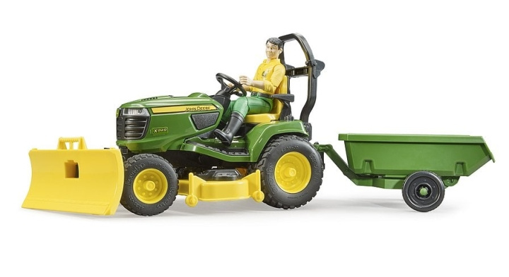 Bruder BWorld John Deere Lawn Tractor with trailer and gardener (62104) in the group TOYS, KIDS & BABY PRODUCTS / Toys / Toy cars at TP E-commerce Nordic AB (C83607)