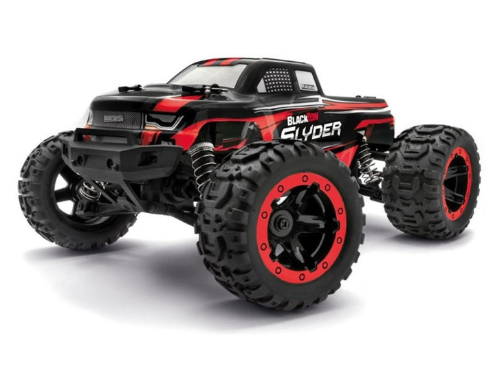 Blackzon Slyder MT 1/16 4WD Electric Monster Truck - Red (540098) in the group TOYS, KIDS & BABY PRODUCTS / Radio controlled / RC cars at TP E-commerce Nordic AB (C83667)