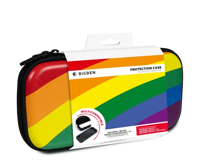 Bigben Interactive Travel Case Large - Rainbow (Switch) in the group HOME ELECTRONICS / Game consoles & Accessories / Nintendo Switch / Accessories at TP E-commerce Nordic AB (C83712)