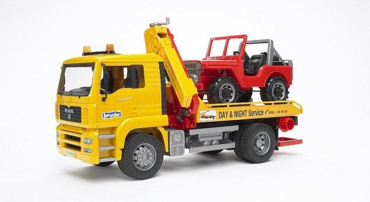 Bruder Man TGA Breakdowntruck with Cross Country Vehicle (02750) in the group TOYS, KIDS & BABY PRODUCTS / Toys / Toys at TP E-commerce Nordic AB (C83789)