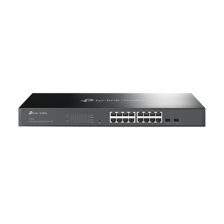 TP-Link JetStream 16-Port Gigabit Smart Switch with 2 SFP Slots in the group COMPUTERS & PERIPHERALS / Network / WiFi Extenders at TP E-commerce Nordic AB (C83841)