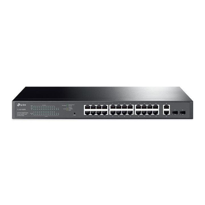 TP-Link 28-Port Gigabit Easy Smart Switch with 24-Port PoE+ in the group COMPUTERS & PERIPHERALS / Network / Switches at TP E-commerce Nordic AB (C83857)