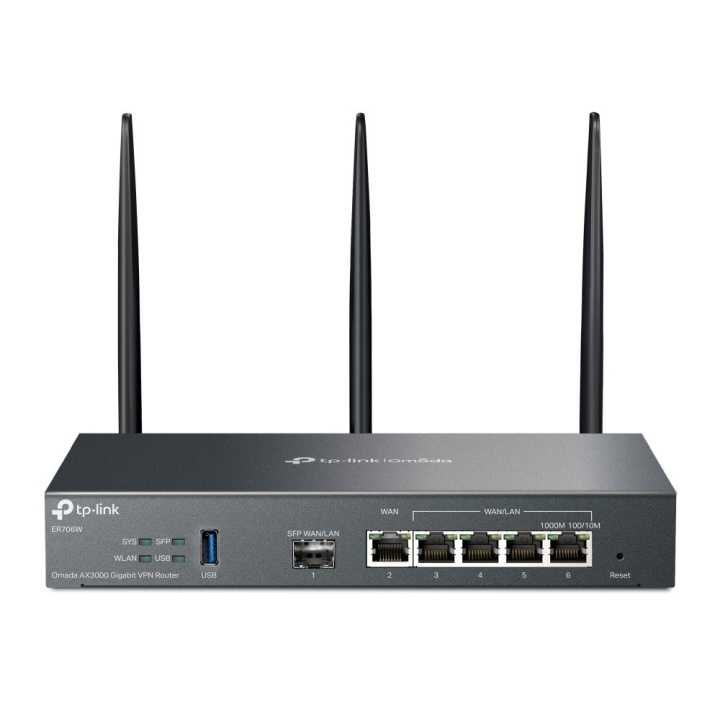 TP-Link AX3000 Omada Gigabit VPN Router /ER706W in the group COMPUTERS & PERIPHERALS / Network / Routrar at TP E-commerce Nordic AB (C83905)