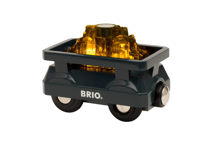 BRIO Light Up Gold Wagon (33896) in the group TOYS, KIDS & BABY PRODUCTS / Toys / Building toys / Brio train tracks at TP E-commerce Nordic AB (C83967)