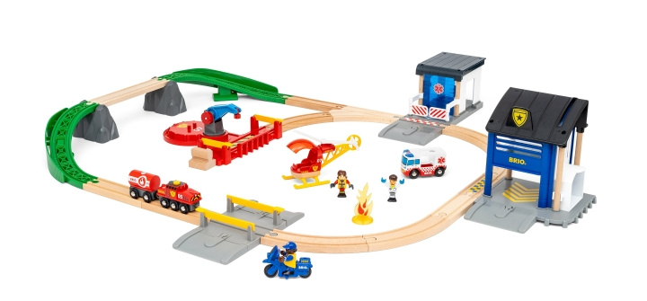 BRIO Rescue Team Train Set - (36025) in the group TOYS, KIDS & BABY PRODUCTS / Toys / Building toys / Brio train tracks at TP E-commerce Nordic AB (C84024)