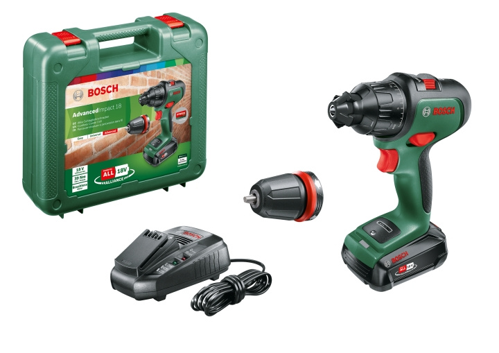 Bosch Akku Impact Drill Advanced 18 W ( Battery And Charger Included ) in the group HOME, HOUSEHOLD & GARDEN / Tools / Drills at TP E-commerce Nordic AB (C84035)