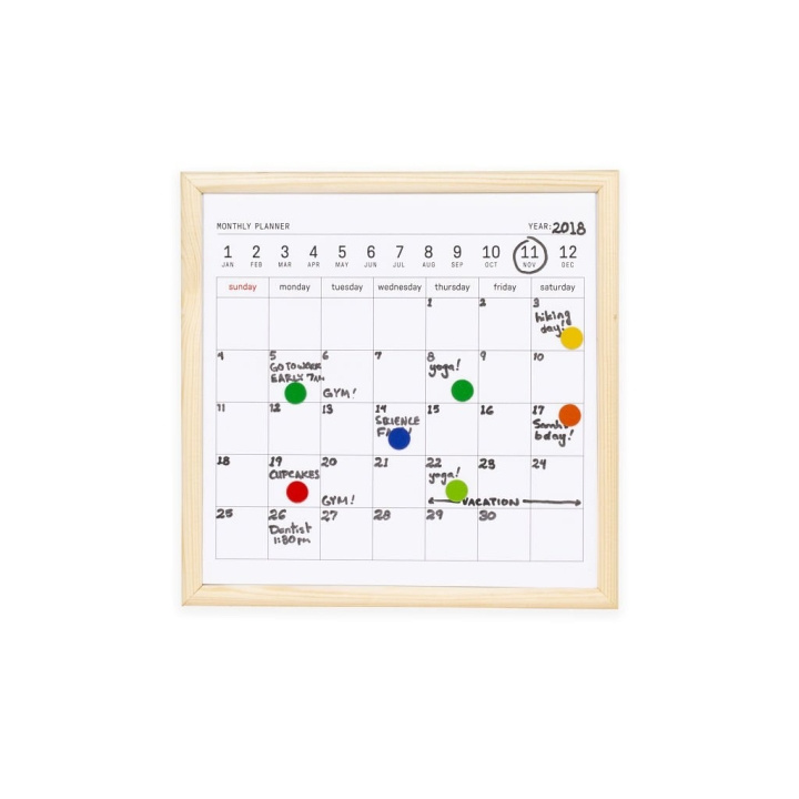 Kikkerland Mini White Board Calendar (MH76-S) in the group HOME, HOUSEHOLD & GARDEN / Office material / Other at TP E-commerce Nordic AB (C84070)