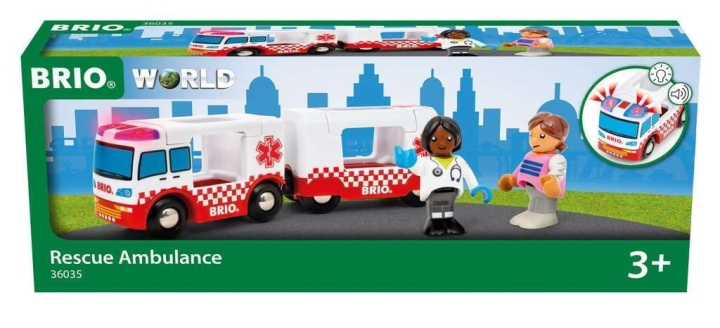 BRIO Rescue Ambulance - 36035 in the group TOYS, KIDS & BABY PRODUCTS / Toys / Building toys / Brio train tracks at TP E-commerce Nordic AB (C84177)