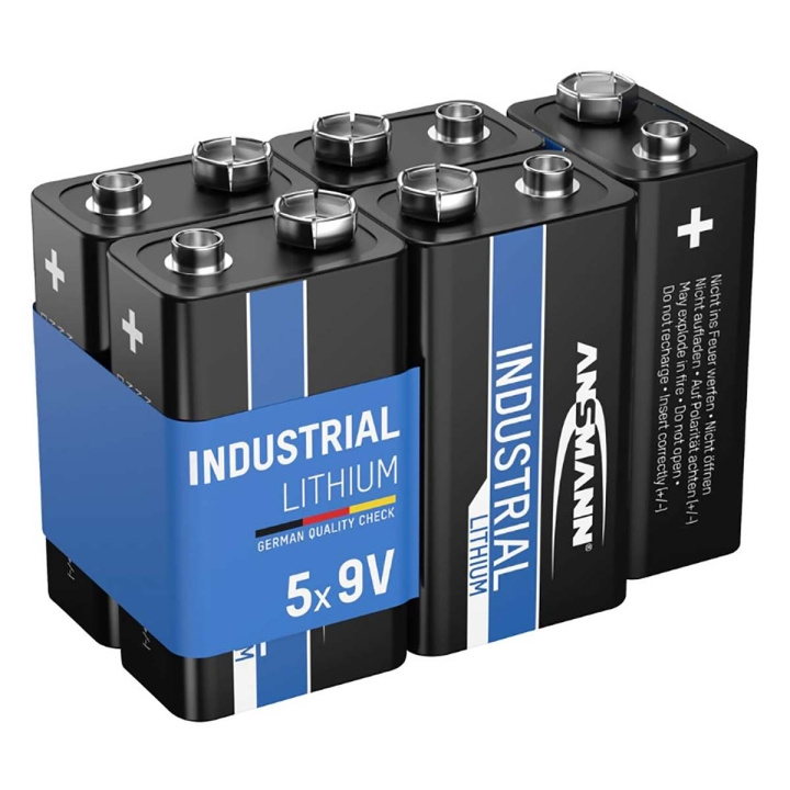 Ansmann 9V Industrial Lithium battery 5-pack in the group HOME ELECTRONICS / Batteries & Chargers / Batteries at TP E-commerce Nordic AB (C84264)