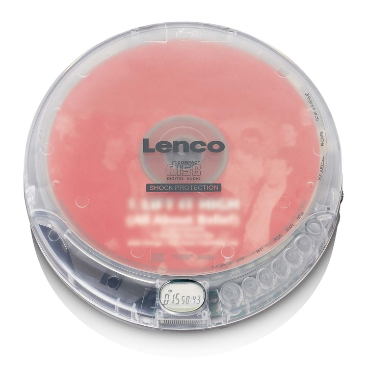 Lenco Portable CD-player with anti-shock Transparent in the group HOME ELECTRONICS / Audio & Picture / Home cinema, Hifi & Portable / Portable audio players / CD-players at TP E-commerce Nordic AB (C84266)