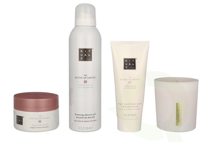 Rituals Sakura Medium Set 565 ml Body Cream 100ml/Scented Candle 140g/Body Scrub 125g/Foaming Shower Gel 200ml in the group BEAUTY & HEALTH / Gift sets / Gift sets for her at TP E-commerce Nordic AB (C84523)