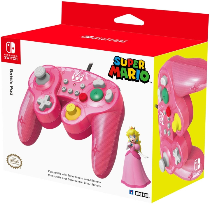 Hori Super Smash Bros Gamepad - Peach in the group HOME ELECTRONICS / Game consoles & Accessories / Nintendo Switch / Accessories at TP E-commerce Nordic AB (C84572)