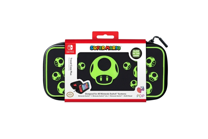 PDP Gaming Console Case - 1-UP Glow-in-the-dark in the group HOME ELECTRONICS / Game consoles & Accessories / Nintendo Switch / Accessories at TP E-commerce Nordic AB (C84657)