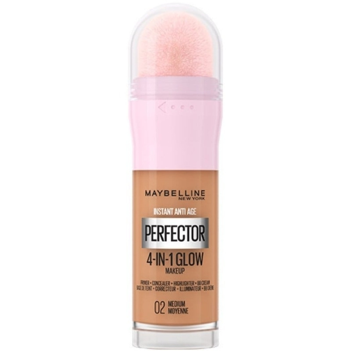 Maybelline Instant Perfector 4-in-1 Glow Makeup 02 Medium in the group BEAUTY & HEALTH / Makeup / Facial makeup / Foundation at TP E-commerce Nordic AB (C84692)