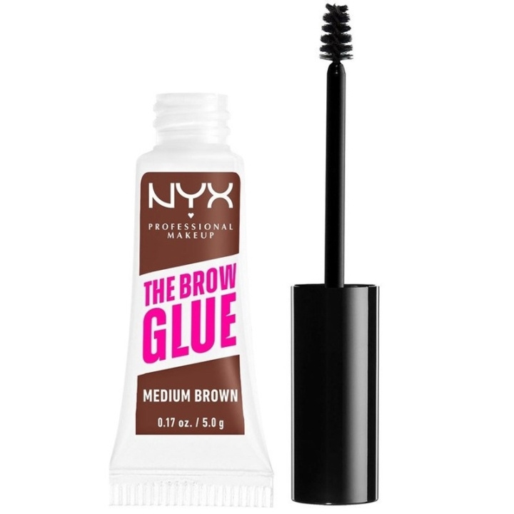 NYX PROF. MAKEUP The Brow Glue Instant Brow Styler 03 Medium Brown in the group BEAUTY & HEALTH / Makeup / Eyes & Eyebrows / Mascara at TP E-commerce Nordic AB (C84948)