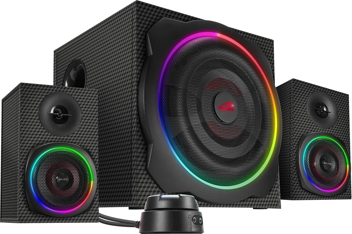 Speedlink GRAVITY CARBON RGB 2.1 Speaker System in the group COMPUTERS & PERIPHERALS / Computer accessories / Speakers at TP E-commerce Nordic AB (C85250)