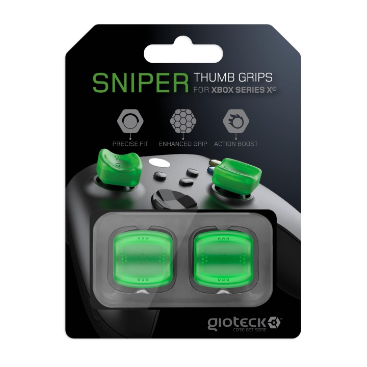 Gioteck Sniper Thumb Grips (Translucent Green) in the group HOME ELECTRONICS / Game consoles & Accessories / Xbox Series X / Accessories at TP E-commerce Nordic AB (C85260)