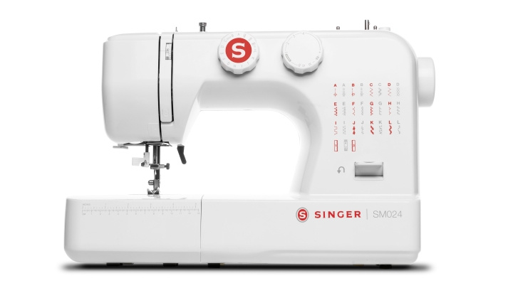 ​Singer SM024 Sewing Maching White & Red in the group HOME, HOUSEHOLD & GARDEN / Household appliances / Sewing machine & Accessories / Sewing machines at TP E-commerce Nordic AB (C85431)