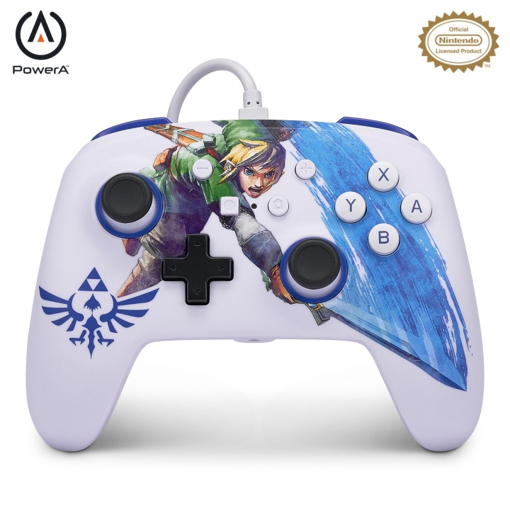 PowerA NSW ENH Wired Controller - Master Sword Attack /Nintendo Switch in the group HOME ELECTRONICS / Game consoles & Accessories / Nintendo Switch / Accessories at TP E-commerce Nordic AB (C85474)