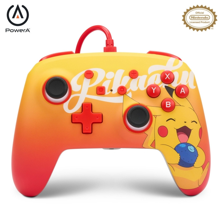 PowerA NSW ENH Wired Controller - Oran Berry Pikachu /Nintendo Switch in the group HOME ELECTRONICS / Game consoles & Accessories / Nintendo Switch at TP E-commerce Nordic AB (C85475)